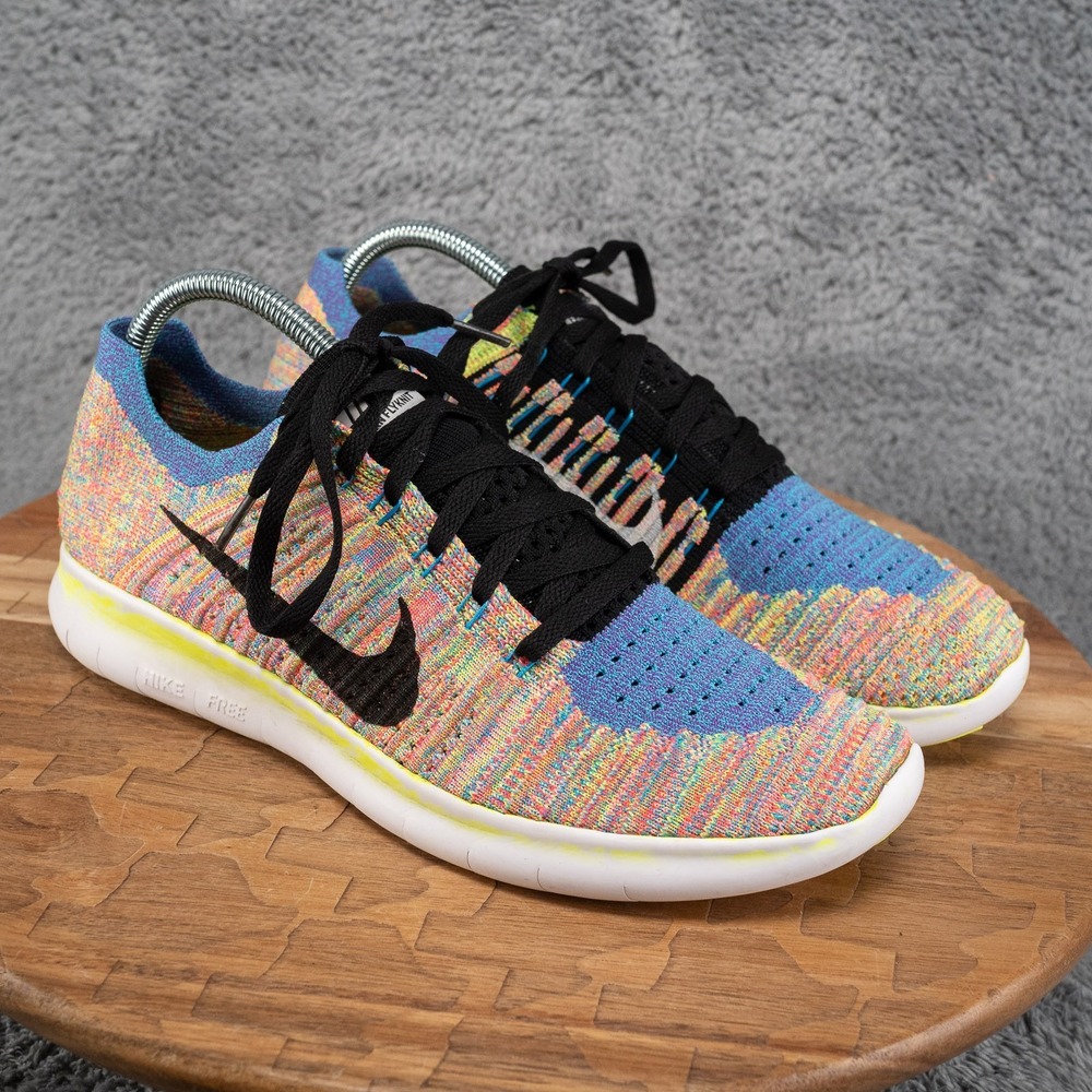 Nike Free RN Flyknit Women's Size 9.5 Running Shoes Multicolor